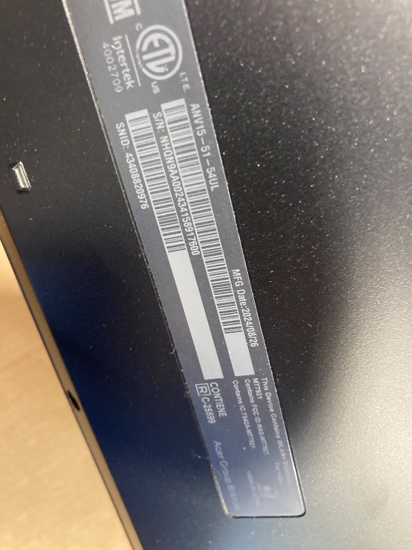 Photo 1 of    acer Nitro V 15.6" Gaming Laptop - Obsidian Black; Intel Core i5 13th Gen 13420H 1.5GHz Processor; NVIDIA GeForce RTX 3050 6GB GDDR6; 16GB DDR5 RAM; 512GB SSD
