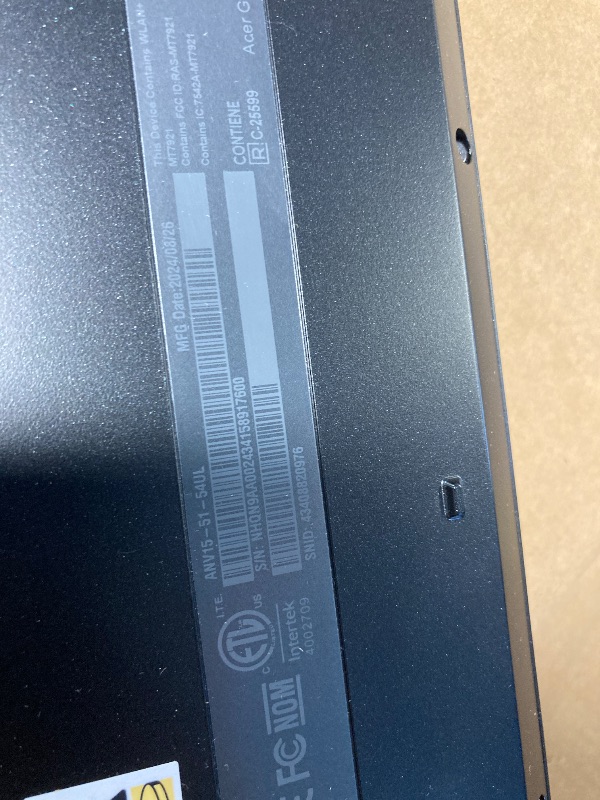 Photo 1 of    acer Nitro V 15.6" Gaming Laptop - Obsidian Black; Intel Core i5 13th Gen 13420H 1.5GHz Processor; NVIDIA GeForce RTX 3050 6GB GDDR6; 16GB DDR5 RAM; 512GB SSD