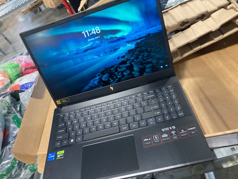 Photo 1 of    acer Nitro V 15.6" Gaming Laptop - Obsidian Black; Intel Core i5 13th Gen 13420H 1.5GHz Processor; NVIDIA GeForce RTX 3050 6GB GDDR6; 16GB DDR5 RAM; 512GB SSD