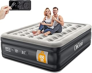 Photo 1 of 
OhGeni Queen Air Mattress with Built in Pump, 18 Raised Comfort Inflatable Mattress, Quiet Surface Portable Blow Up Mattress, Air Bed