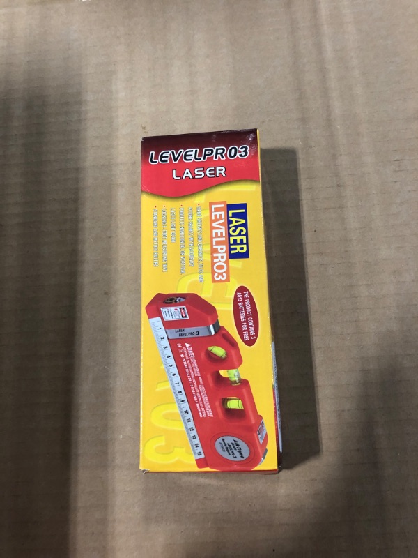 Photo 1 of Laser Level Line Tool, Multipurpose Laser Level Kit Standard Cross Line Laser leveler Beam Tool with Metric Rulers 8ft/2.5M for Picture Hanging cabinets Tile Walls by AikTryee.