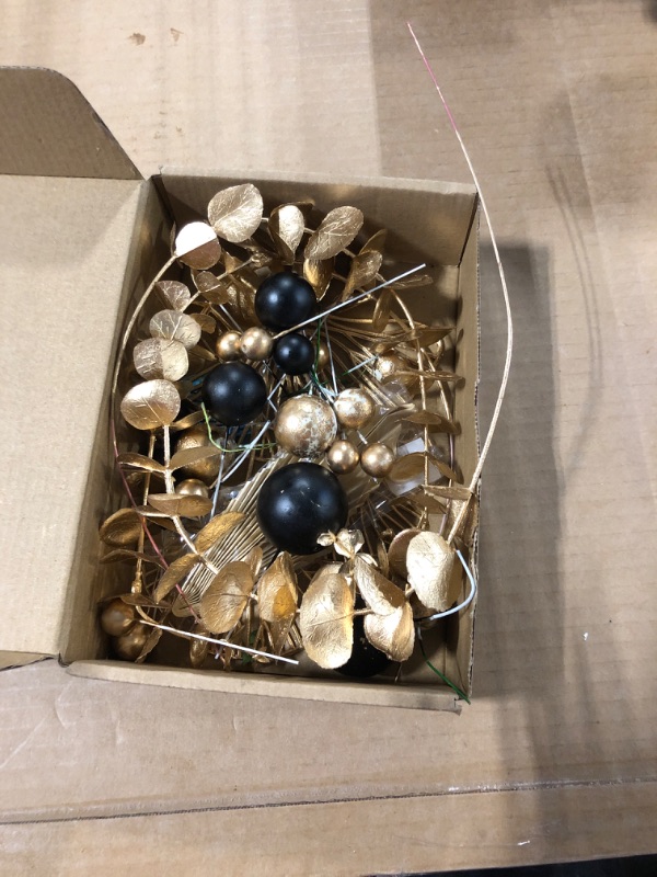 Photo 1 of  *** USED *** Boho Cake Topper Happy Birthday Cake Decorations with Balls Eucalyptus for Wedding Baby Shower Boys Girls Birthday Themed Party Supplies (Black)