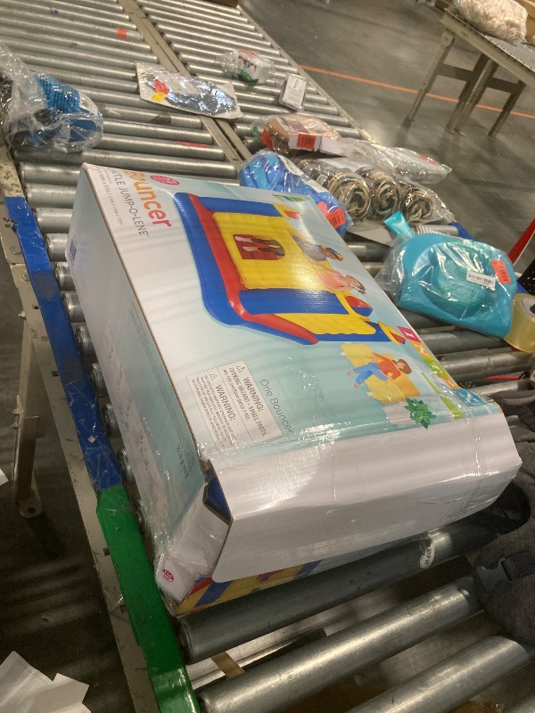 Photo 1 of Intex Inflatable Colorful Jump-O-Lene Castle Bounce House, for 2 Kids Ages 3-6 - Large Blow-Up Indoor Outdoor Children's Bouncer Jumper Playhouse