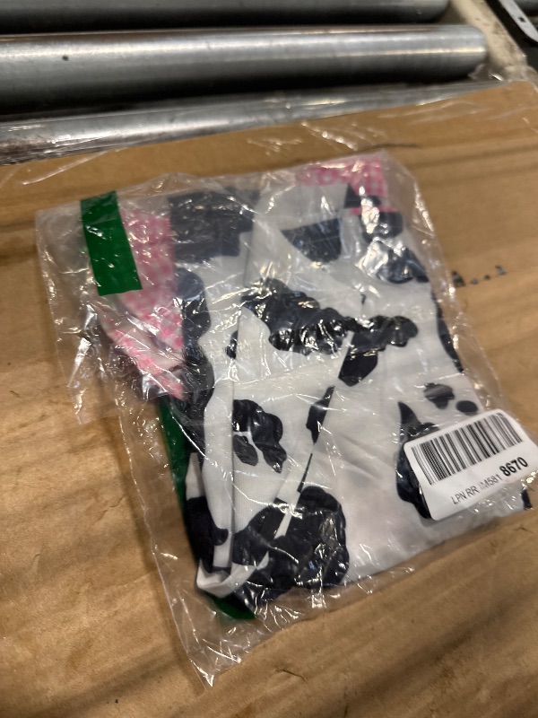 Photo 1 of [top only, no bottoms] Mialoley Toddler Girl Denim Western Outfit Baby Cowgirl Clothes Ruffle Cow Print Shirt Button Down Tops Belted Jeans Shorts (Pink, 4-5 Years)