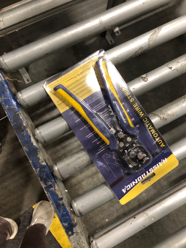 Photo 1 of haisstronica Self-Adjusting Wire Stripper, 3 in 1 Stripper/Cutter/Crimping Heavy Duty Automatic Electrical Wire Strippers for 10-24 AWG