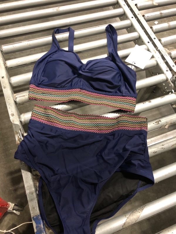 Photo 1 of  Bikini Set Solid Color Sexy Triangle Two Piece Swimsuit