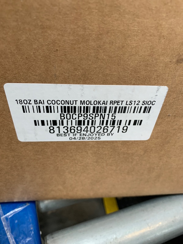 Photo 1 of ** EXPIRED NO RETURN** Bai Antioxidant Infused Water Beverage, Molokai Coconut, with Vitamin C and No Artificial Sweeteners, 18 Fluid Ounce Bottle, 12 Pack