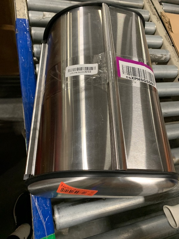 Photo 1 of ENLOY Bread Box for Kitchen Counter, Stainless Steel Roll Top Bread Bin, Sliver Bread Storage Holder with Lid, Large Capacity Bread Keeper, 17 x 11 x 7 Inches