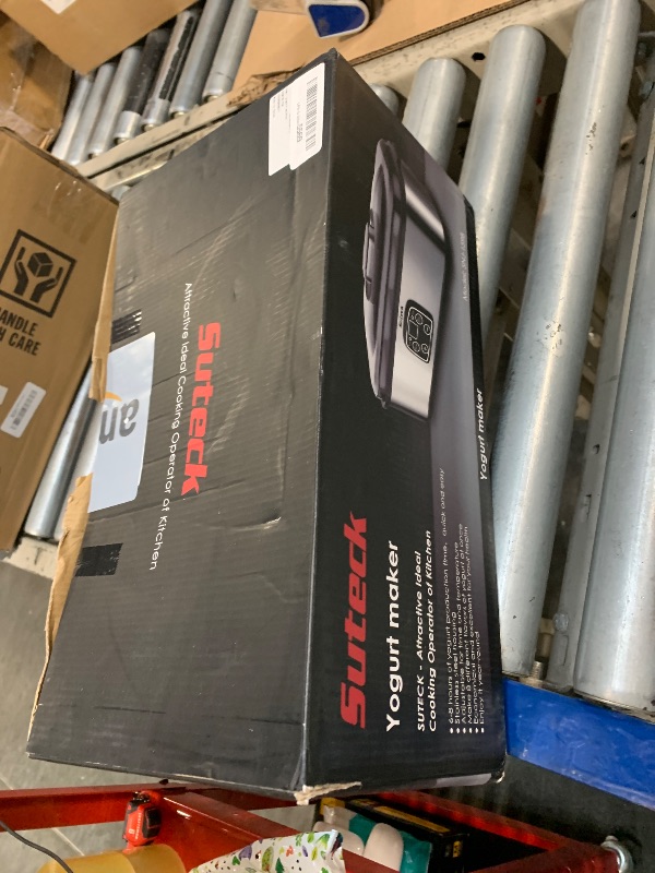 Photo 1 of Yogurt Maker Automatic Digital Yoghurt Maker Machine with 8 Glass Jars 48 Ozs (6Oz Each Jar) LCD Display with Constant Temperature Control Stainless Steel Design for Home Use