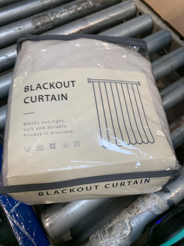 Photo 1 of 100% Blackout Shield Linen Blackout Curtains for Bedroom 84 Inches Long, Back Tab/Rod Pocket Living Room Drapes, Thermal Insulated Blackout Curtains 2 Panels Set, 50" W x 84" L, Cream