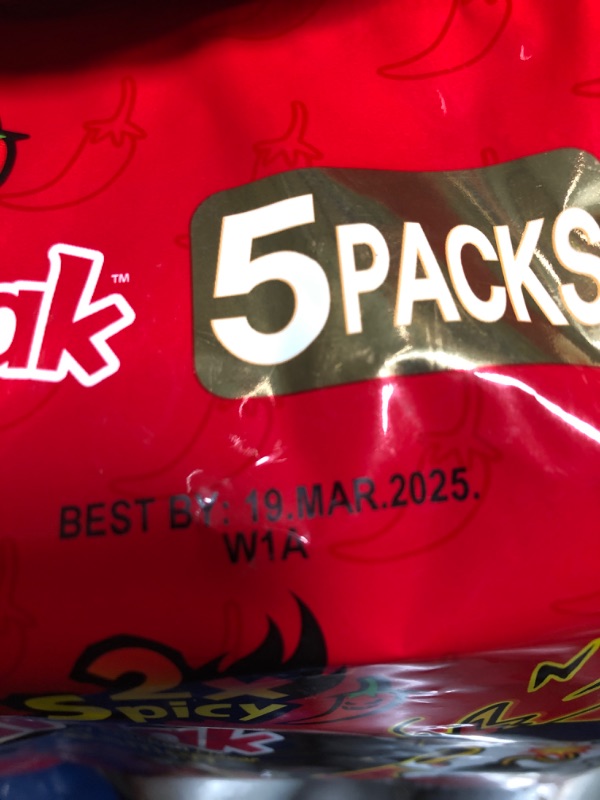 Photo 1 of ** EXPIRED NO RETURN **Samyang 2X Buldak (Korean) Hot Spicy Chicken Stir Fried Ramen 4.94 oz (Pack of 5)