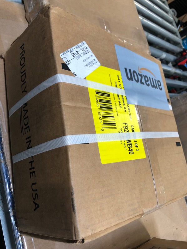 Photo 1 of **2 BOXES OF 3**US Weight 105 Pound Barbell Weight Set for Home Gym| Adjustable Weight Set with Two Dumbbell Bars and Full 6 Ft Bar, Black