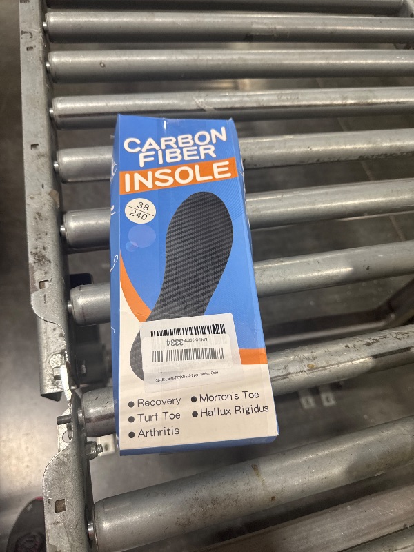 Photo 1 of 1 Pair Carbon Fiber Insole for Men Women Rigid Carbon Fiber Shoe Insert Carbon Fiber Foot Plate for Hallux Rigidus Limitus, Turf Toe?Morton's Toe (9.45” / 240mm - Men's 6.5 / Women's Size 7.5)