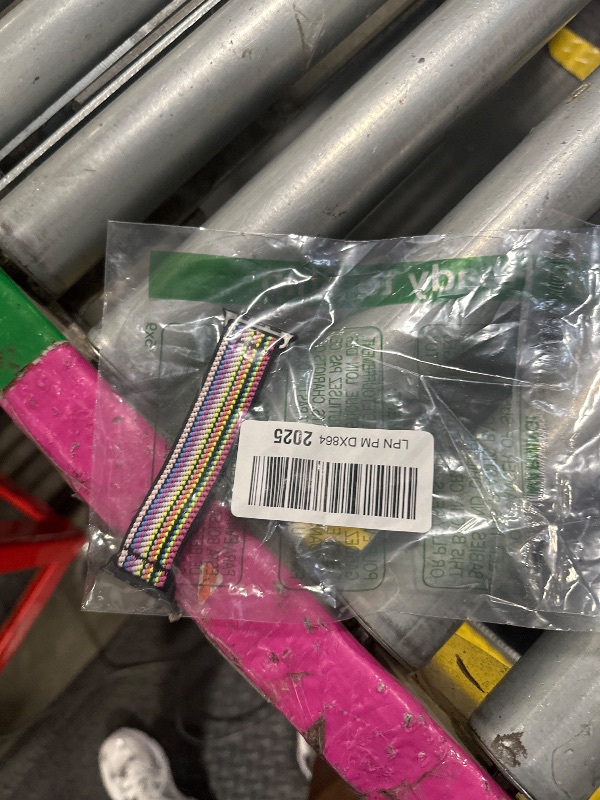 Photo 1 of ENJINER Stretchy Nylon Solo Loop Bands Compatible with Apple Watch 38mm 40mm 41mm 42mm 44mm 45mm 49mm Ultra iWatch Series 8 7 6 SE 5 4 3 Strap,Sport Elastic Braided Men, 42/44/45mm XS Colorful Rainbow