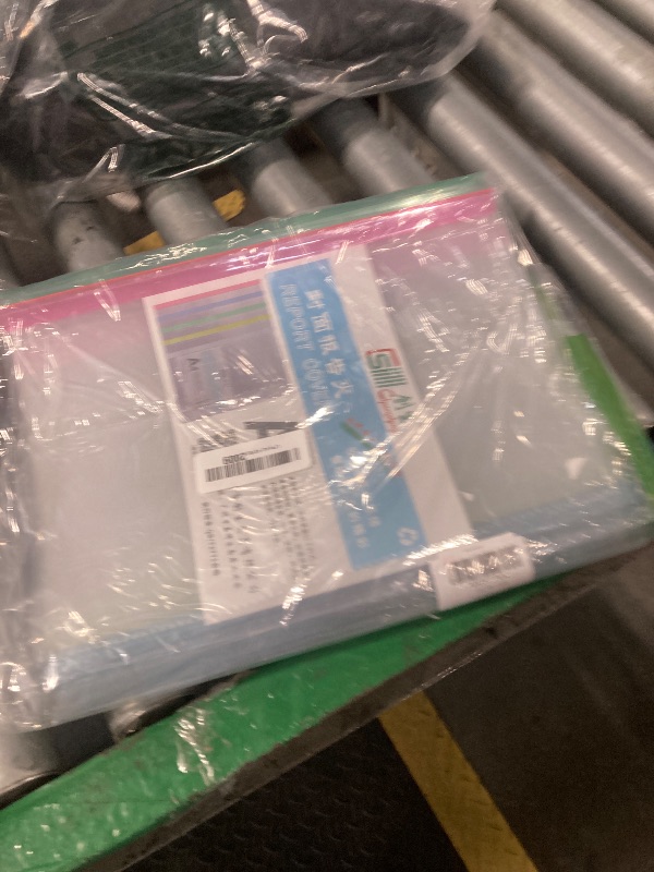 Photo 1 of 10 Pack Clear Report Covers A4 Size with Sliding Bars, 15mm Presentation File folders Binder, 130 Sheet Capacity, 5 Assorted Colors
