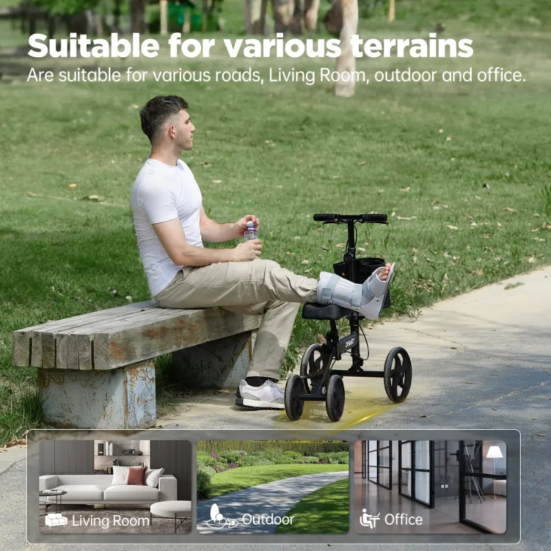 Photo 1 of  Economy Knee Scooter Foldable Walker for Foot Surgery Adult Crutch Alternative