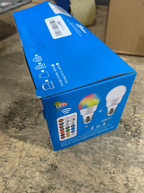Photo 1 of MELPO LED Color Changing Light Bulb with Remote Control, 5W 40W Equivalent, 500LM, 5700K,E26 Dimmable RGB Light Bulbs for Birthday Party/KTV Decoration/Household/Bar/Wedding (Pack of 8)