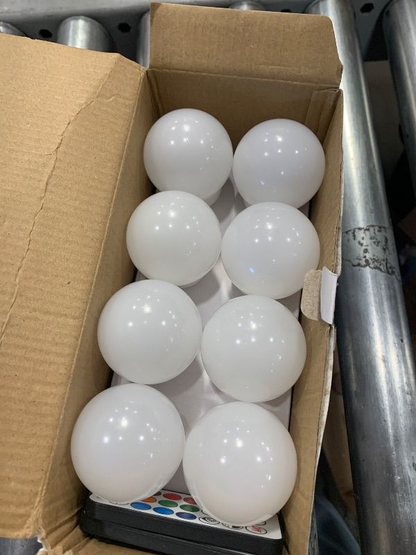 Photo 1 of MELPO LED Color Changing Light Bulb with Remote Control, 5W 40W Equivalent, 500LM, 5700K,E26 Dimmable RGB Light Bulbs for Birthday Party/KTV Decoration/Household/Bar/Wedding (Pack of 8)