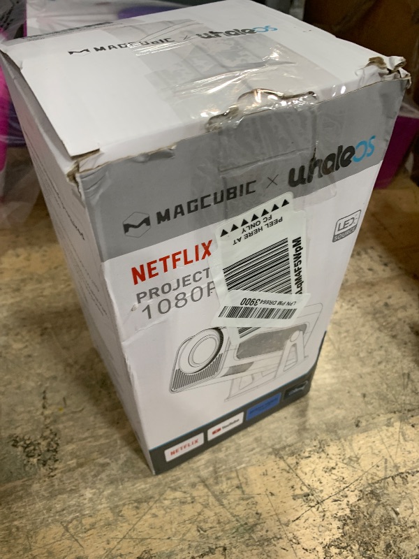 Photo 1 of [Netflix-Licensed] Magcubic Mini Projector with Wifi and Bluetooth, Built-in Android 13, Portable Smart 1080P Projector with 4K Support, Auto Keystone, Voice Control, HY320 NTV (Black)