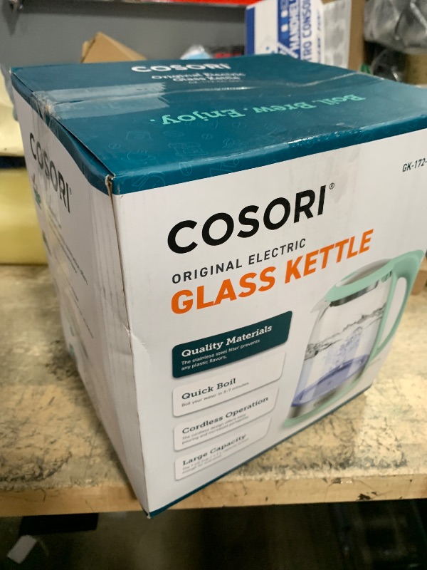 Photo 1 of Cosori Electric Kettle, No Plastic Filter & Spout, Stainless Steel Inner Lid, Tea Kettle & Hot Water Boiler For Coffee & Tea, Water Heater & Teapot, Automatic Shut Off, Green, 1.7L/1500W