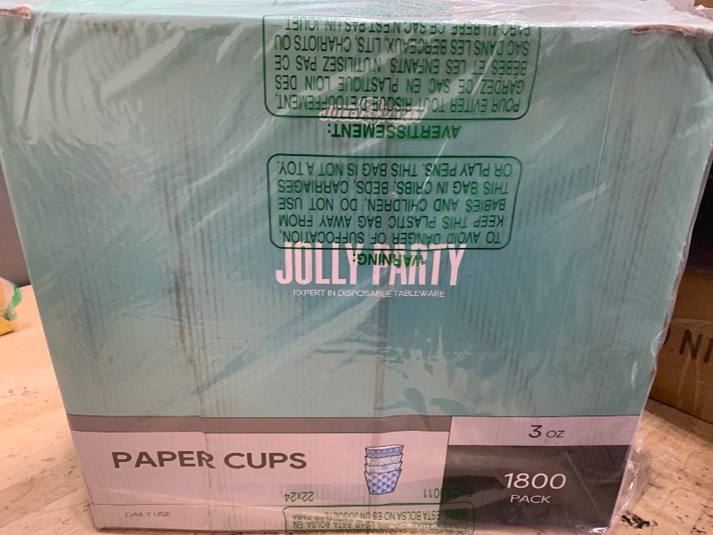 Photo 1 of [1800Pack] 3 oz Paper Cups, Small Mouthwash Cups, Disposable Bathroom Cups, Paper Cups for Party, Picnic, BBQ, Travel, and Event, Assorted designs