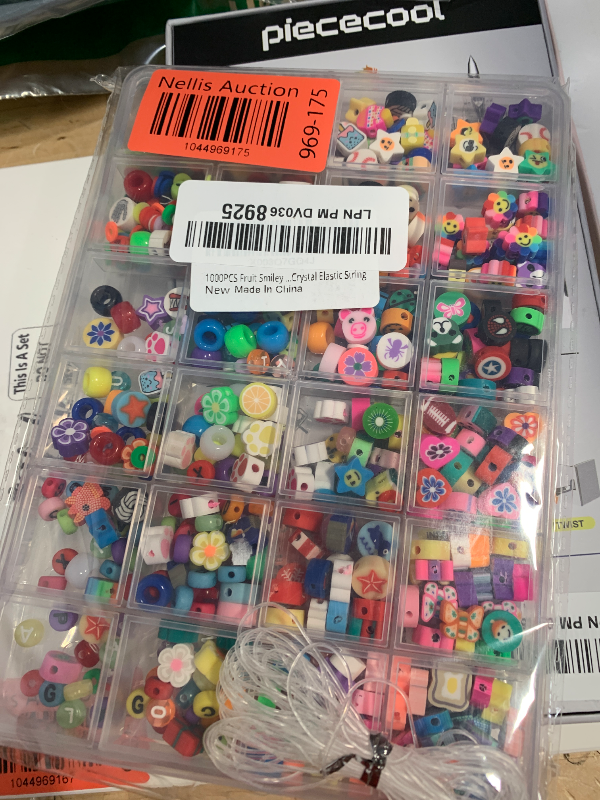 Photo 1 of 1000PCS Polymer Clay Beads Bracelet Making kit, 24 Style Cute Fun Beads Fruit Flower Animal Cake Butterfly Heart Beads Charms for Jewelry Necklace Earring Making DIY Accessories for Women Girls