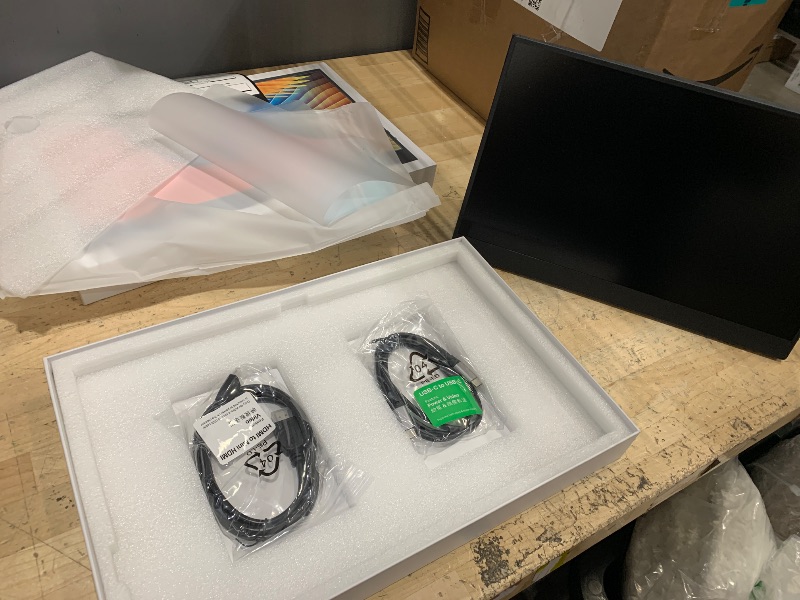 Photo 1 of VILVA Portable-Monitor-for-Laptop - 15.6'' 1080P FHD IPS Display USB-C HDMI Portable Monitor for Laptop with Cover and Speakers External Monitor for Laptop/PC/Mac/Phone/Xbox Switch/PS4/