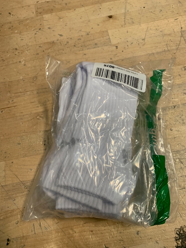 Photo 1 of adidas Women's Cushioned Crew Socks (3-Pair) with Arch Compression, White/Clear Onix Grey, Large