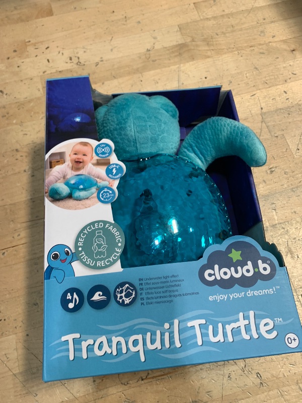 Photo 1 of ??Cloud b Ocean Projector Nightlight with 2 White Noises & 2 Soothing Sounds | Adjustable Settings | Cry Sensor | Tranquil Turtle - Aqua (Rechargeable)
