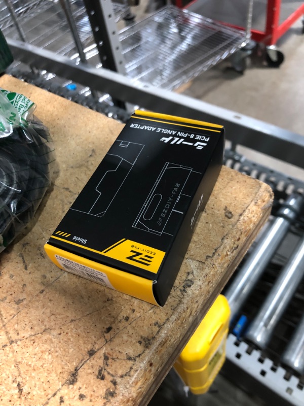 Photo 1 of EZDIY-FAB Shield Series 8-Pin PCIe GPU Power Adapter,90-Degree Angled Connector, Aluminum Design for Graphics Cards – Standard Type,Black-1 Pack