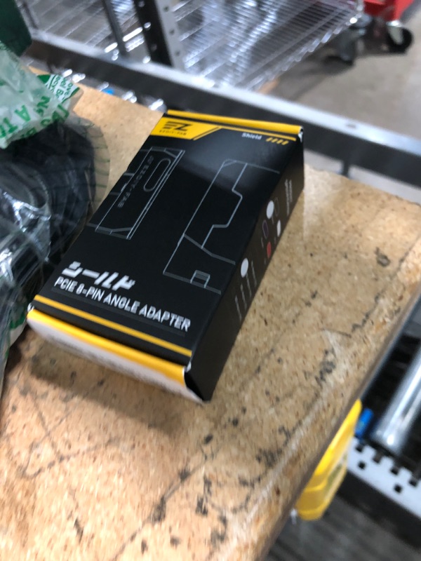 Photo 1 of EZDIY-FAB Shield Series 8-Pin PCIe GPU Power Adapter,90-Degree Angled Connector, Aluminum Design for Graphics Cards – Reverse Type,Black-1 Pack