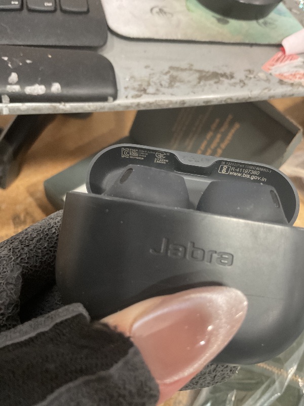 Photo 1 of *ONLY 1 SIDE WORKS* Jabra Elite 10 Gen 2 Wireless Earbuds with Dolby Atmos Spatial Sound - Advanced Noise Cancelling, All Day Comfort for Work and Fitness, in-Ear Bluetooth Headphones with Smart Case - Gloss Black