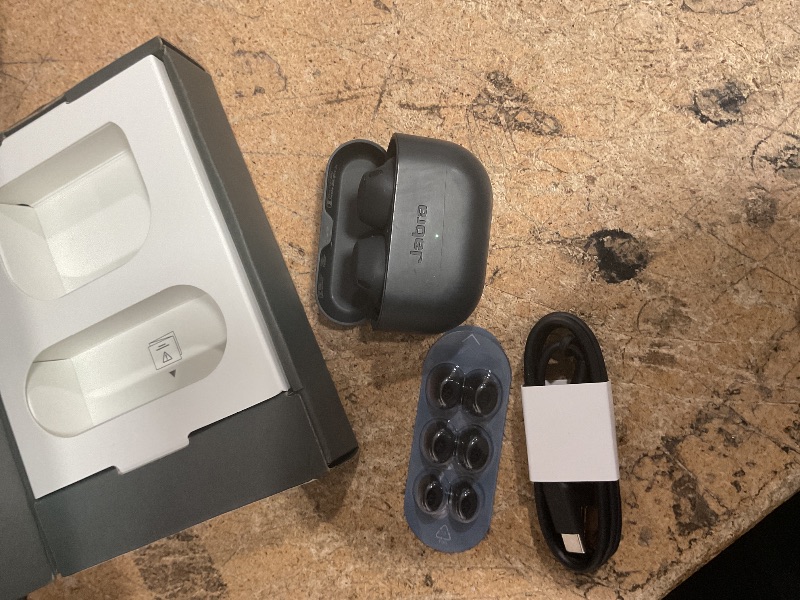 Photo 1 of *ONLY 1 SIDE WORKS* Jabra Elite 10 Gen 2 Wireless Earbuds with Dolby Atmos Spatial Sound - Advanced Noise Cancelling, All Day Comfort for Work and Fitness, in-Ear Bluetooth Headphones with Smart Case - Gloss Black