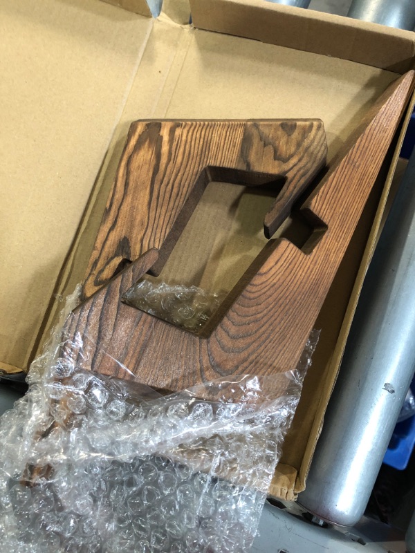 Photo 1 of (USED/FAIR) (12.99 VALUE) Wooden Cookbook Display Stand Holder - Adjustable, Foldable, Rustic Wood Design, Great for Kitchen Countertops, Tablets