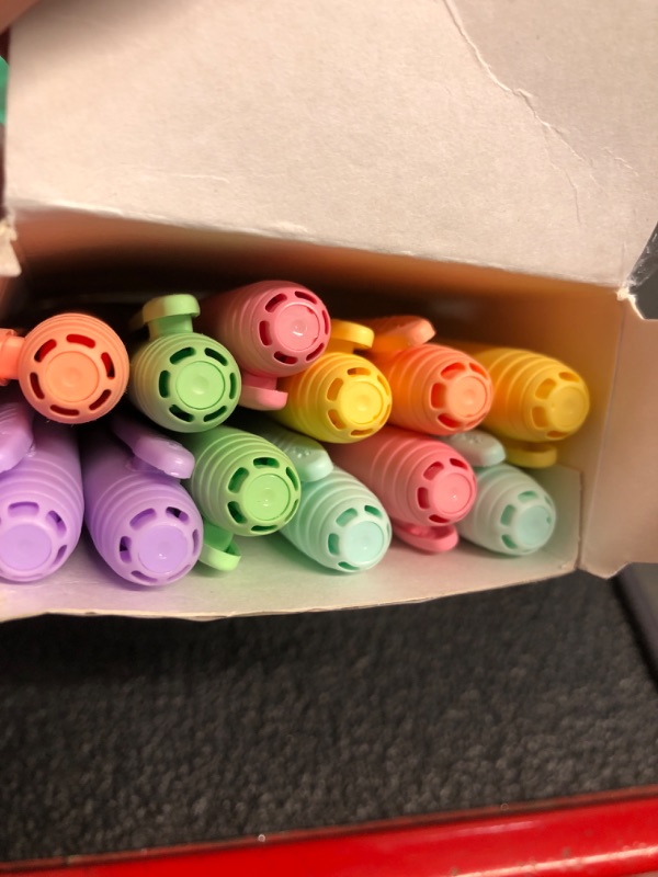 Photo 1 of BIC Brite Liner Grip Pastel Highlighter Set, Chisel Tip, 12-Count Pack of Pastel Highlighters in Assorted Colors, Cute Highlighters for Bullet Journaling, Note Taking and More
