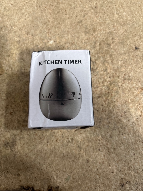 Photo 1 of  Egg Kitchen Timer Stainless Steel Mechanical Rotating Alarm 60 Minutes Count Down Timer for Cooking Learning