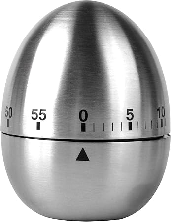 Photo 1 of  Egg Kitchen Timer Stainless Steel Mechanical Rotating Alarm 60 Minutes Count Down Timer for Cooking Learning