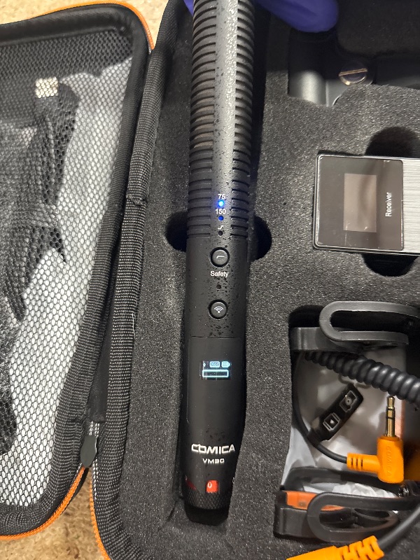 Photo 1 of Comica VM30 Wireless Shotgun Microphone for Camera - Super Cardioid 3.5mm/USB-C Analog/Digital Output Video Mic for DSLR, Camcorder, PC, and Android Smartphones - Ideal for Youtube, Podcast, Interview