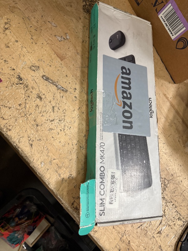 Photo 1 of ***PARTS ONLY ITEM MISSING DONGLE*** Logitech MK470 Slim Wireless Keyboard and Mouse Combo - Modern Compact Layout, Ultra Quiet, 2.4 GHz USB Receiver, Plug n' Play Connectivity, Compatible with Windows - Graphite