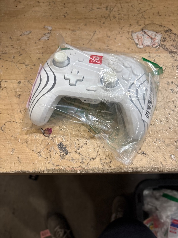 Photo 1 of PDP Afterglow Wave Wireless Nintendo Switch Pro Controller with Motion Controls, Fully Licensed for Switch/OLED Model, Customizable LED Lighting, 30 Foot Range, 20 Hr Rechargeable Battery Power: White
