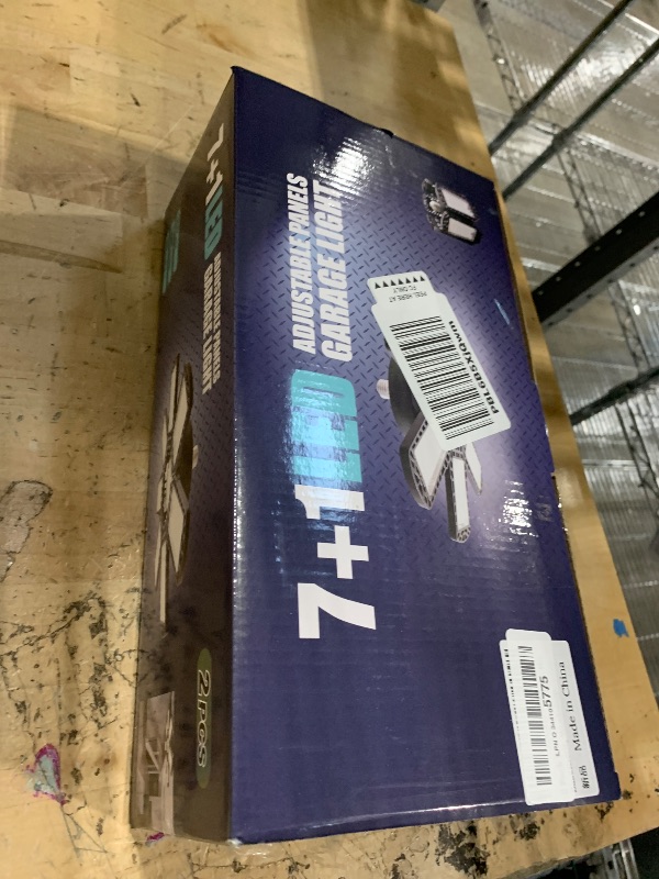 Photo 1 of 2 Pack LED Garage Light, 240W 24000LM 6500K LED Shop Lights, Garage Lights Ceiling Led with 7+1 Deformable Panels, E26/E27 Bulb Socket Lighting for Shop, High Bay, Attic, Basement, Warehouse