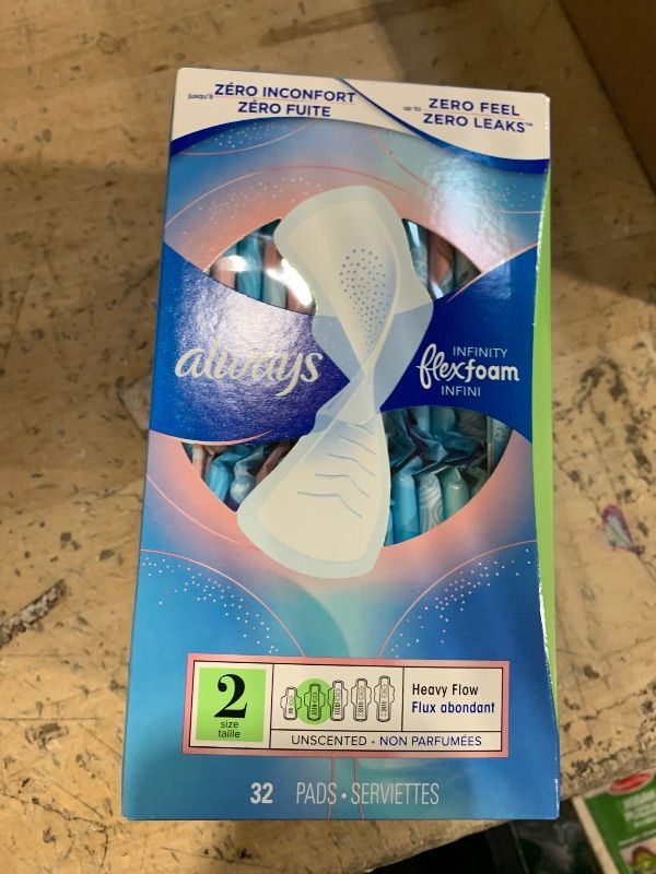 Photo 1 of Always Infinity Pads - Heavy Flow without Wings Unscented , 32 Count (Pack of 1)
