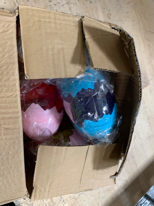Photo 1 of 6 Pack 4.3 Inch 10oz Easter Slime Eggs with Dinosaur Figures Toys, Jumbo Slime Easter Eggs Stress Relief Toys for Kids Boys Girls Basket Essential Stuffers Fillers Eggs Hunt Party Favors