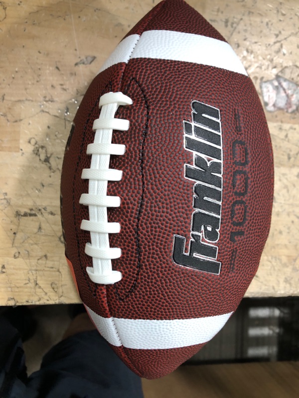 Photo 1 of Franklin Sports Grip-Rite Junior Football — Fun Youth-Size Synthetic Leather Football for Kids’ Games