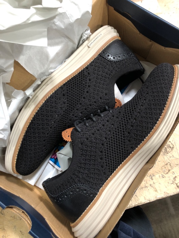 Photo 1 of Cole Haan Men's Originalgrand Remastered Stitchlite Oxford, Black/British Tan/Silver Lining, 8.5 Wide