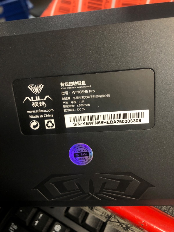 Photo 1 of AULA WIN68 HE PRO - Hall Effect Gaming Keyboard with Magnetic Switch, Rapid Trigger Mode Adjustable Actuation, 8KHz Polling Rate, Wired RGB Backlit Mechanical Gaming Keyboard 60 Percent Compact Design