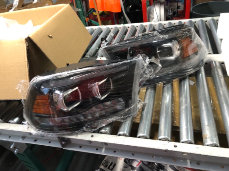 Photo 1 of ***DAMAGED - PART LOOSE INSIDE LIGHT - SEE PICTURES***
KEWISAUTO Full LED Headlights for 2009-2018 Dodge Ram 1500, DRL Dynamic Animation Sequential Turn Signal Dual Projector Headlights for Dodge Ram 1500 2500 3500 2009-2018 Accessories (2PCS)
