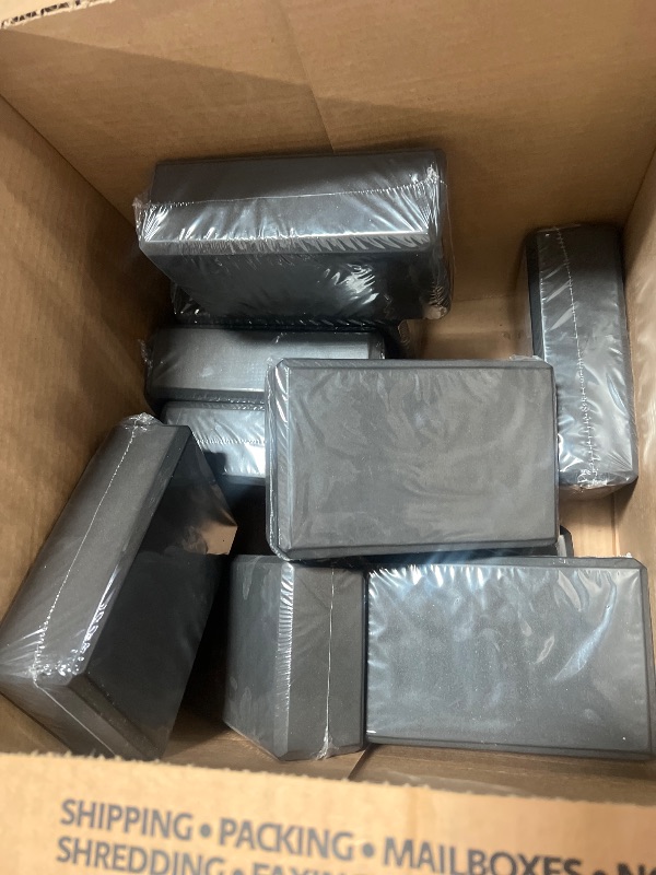 Photo 1 of 10 Pcs Foam EVA Yoga Blocks Lightweight Non Slip Supportive Yoga Bricks for Pilates Stretching and Meditation, Women Men Yogi Beginners(120g,Black)