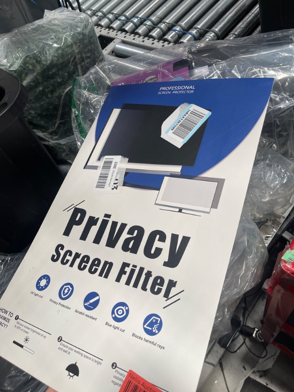 Photo 1 of [2 Pack] 23.8 Inch Computer Privacy Screen for 16:9 Aspect Ratio Widescreen Monitor, Eye Protection Anti Glare Blue Light Computer Monitor Privacy Filter, Removable Anti-Scratch 23.8in Protector