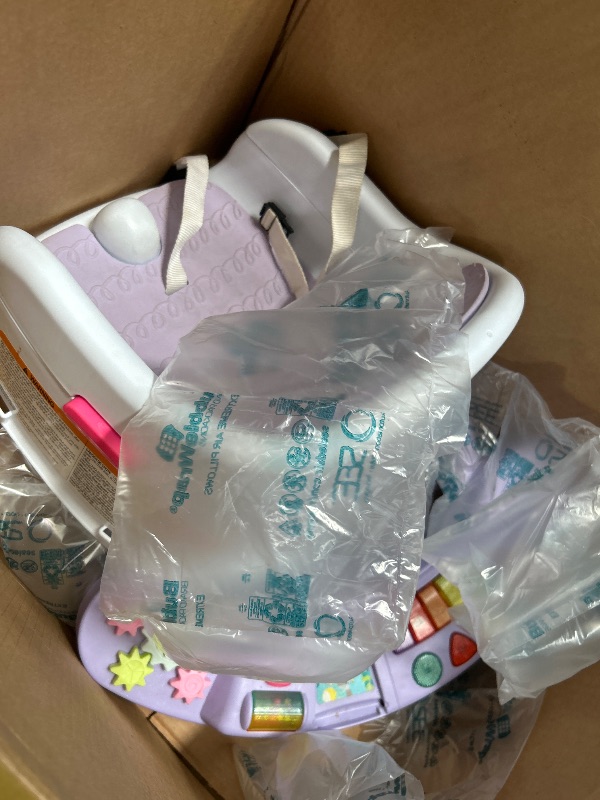 Photo 1 of Infantino Music & Lights 3-in-1 Discovery Seat and Booster - Convertible Infant Activity and Feeding Seat with Electronic Piano for Sensory Exploration, for Babies and Toddlers, Lavender